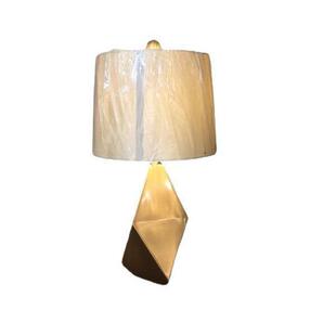 代新美现式设计师品A232创意棱边金属布罩样板房客别墅艺术装饰台