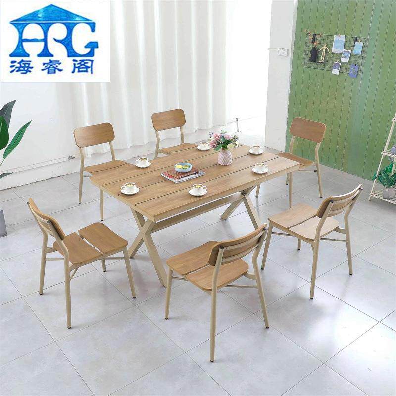 桌椅组合餐庭实木塑木家无品牌/具室外休闲桌花园露天别现墅代院