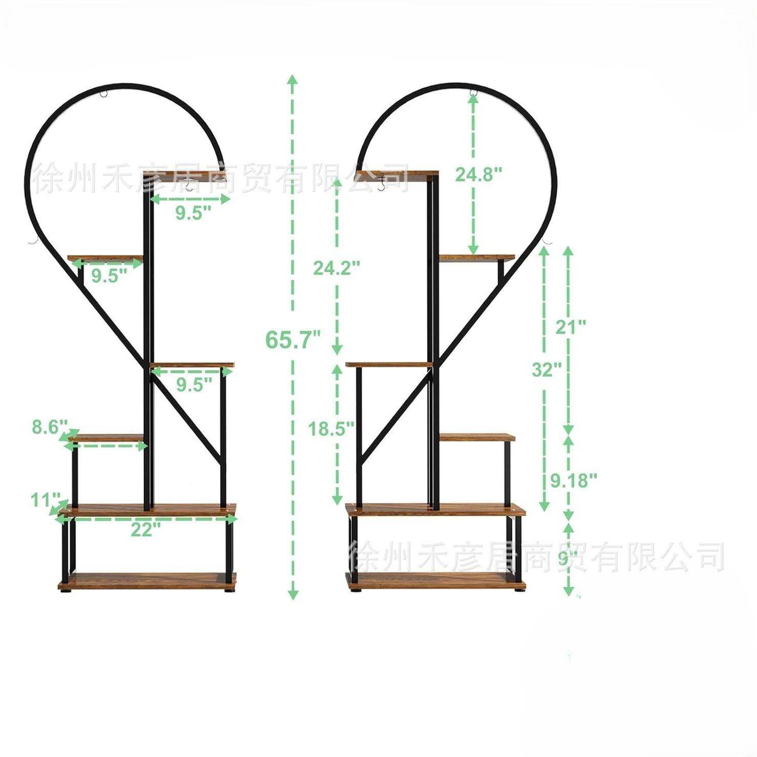 热销架花盆花架室内花架RZF阳客厅花架铁艺花盆台架落式花架地子