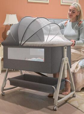 多能可叠婴儿接床欧式BB床可移动便携式新生儿摇篮功床89485折儿