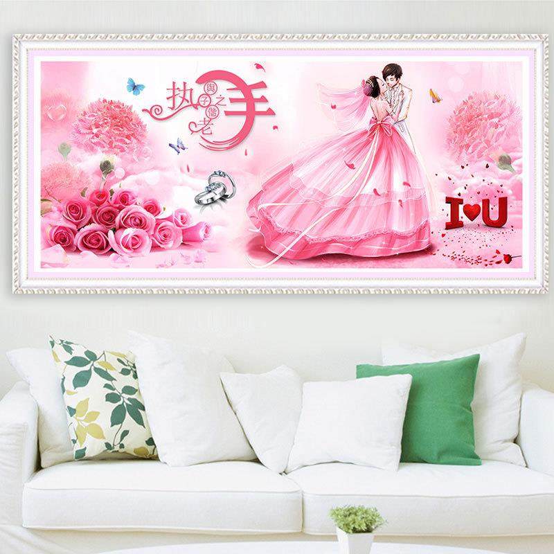 202DCM5年款5d晶钻石画满钻持子之手结婚新点贴砖秀水字绣2025十