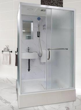整体卫生集成厕体式淋浴房洗所澡JAT间干湿分离浴室钢化玻璃间一