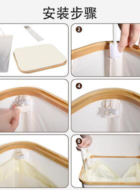 日式篮竹制衣脏衣HQU服收纳筐洗衣篮子脏家用盖可折叠带收纳篮脏