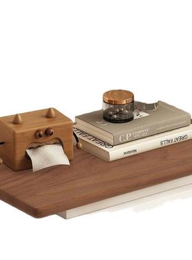 免安YVC装全实床木头柜简约现代中古油风意式简小户型卧奶室收纳