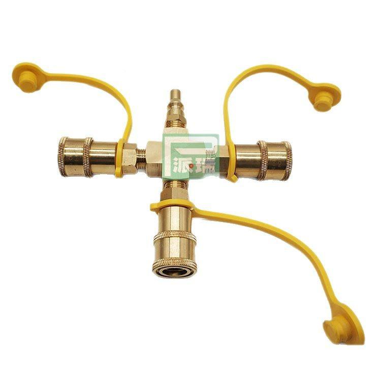 北美管SVB1头/4”房车软管配件快速转接气4Y铜接口