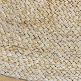 圆然形天黄地毯客厅店手工亚麻编织地垫门口脚垫麻JSM-WM-1酒卧室