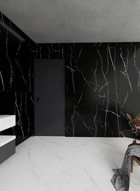 VXU柔光天1鹅绒深色岩板瓷墙砖600x200寒江花雪客厅地砖卫生间大