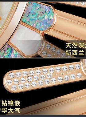 芒丈钟轻奢贝挂万23042K壳时光钟客厅高档大气钟饰静音软装钟表创