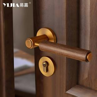 法式 轻CDM奢金间色锁室内磁吸门音门锁办公室卧室家用房实木门静