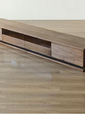 北美胡桃木听视柜MIF-DSG0客厅电日式简约意式实黑木落地视柜2025