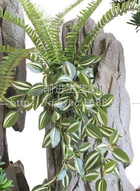 售楼KRC处样板石房景观装饰景假头山仿真石假树造迎客松抱松摆件