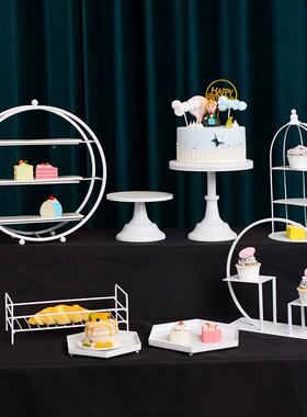 酒店自盘助餐蛋糕架婚礼甜摆件展示架托套台TB641226装茶歇下午品