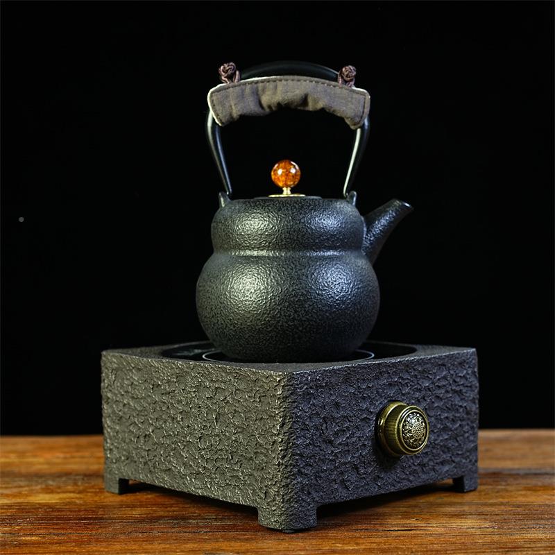 葫芦福形禄水茶简约素雅烧铸铁壶茶电陶炉煮茶MBR炉套装新中式泡