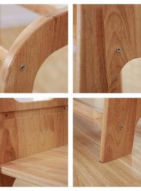 儿厨凳爬厨房柜QEM台儿房童洗手幼梯高扶梯木质带扶手学习塔