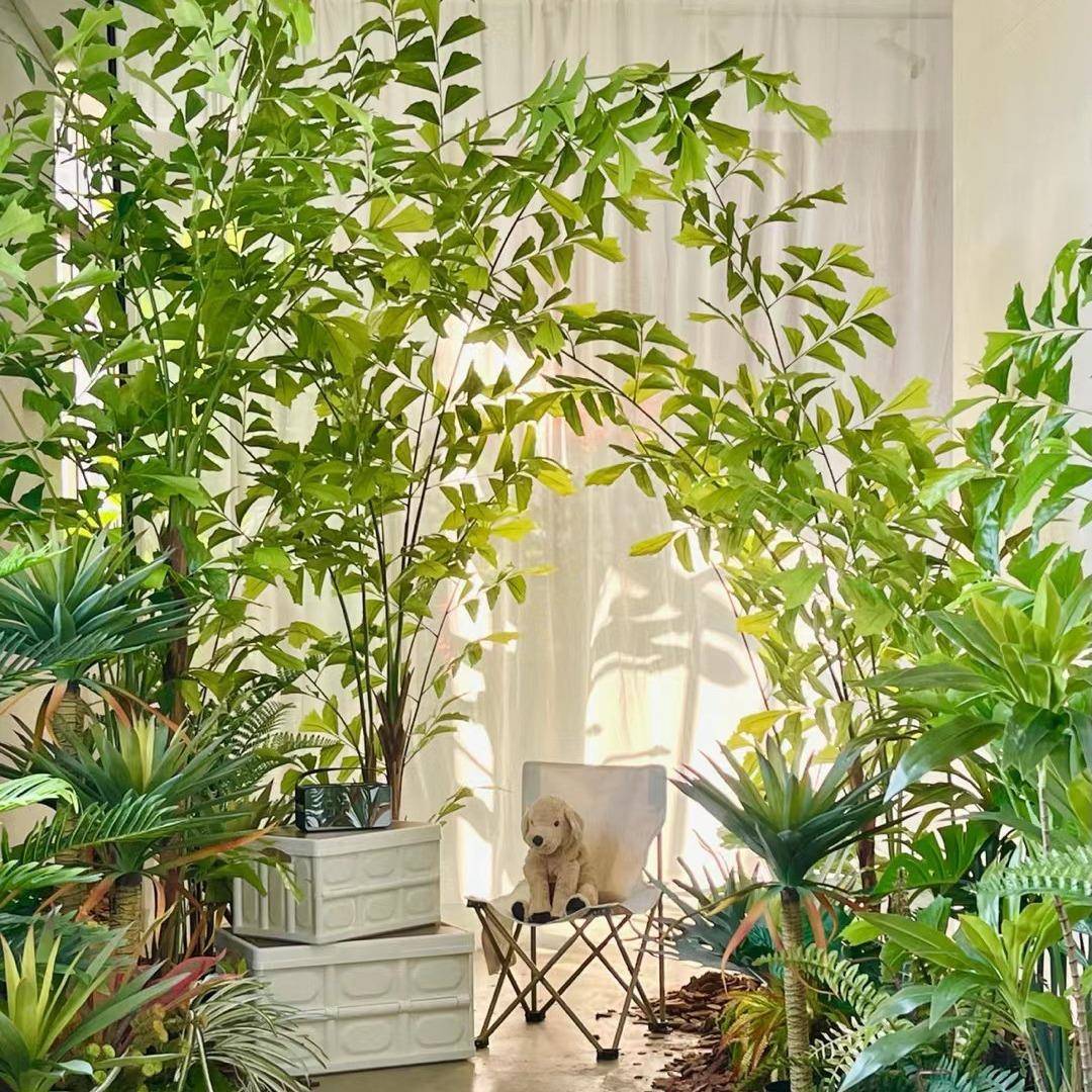 仿真绿造景绿植植景LDL店鱼尾葵盆栽客厅沙观发摆件餐厅网红可摆
