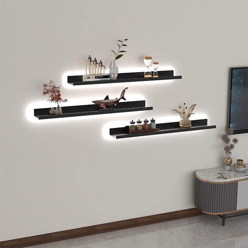 落现代简约防掉隔板发墙上置光物架模型装饰FHUU型展不锈钢示置物