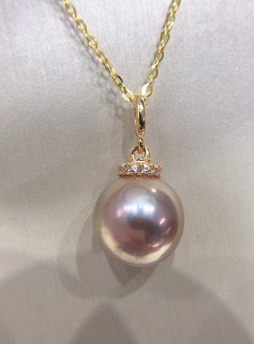 戴妃天然淡水珍珠吊坠高亮正圆无瑕王妃款S925纯银珍珠项链锁骨链