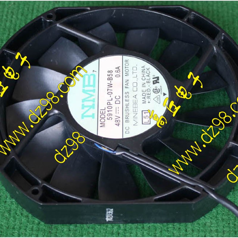 NMB 5910PL-07W-B58 48V 0.6A 滚珠轴承 风扇 超薄设计