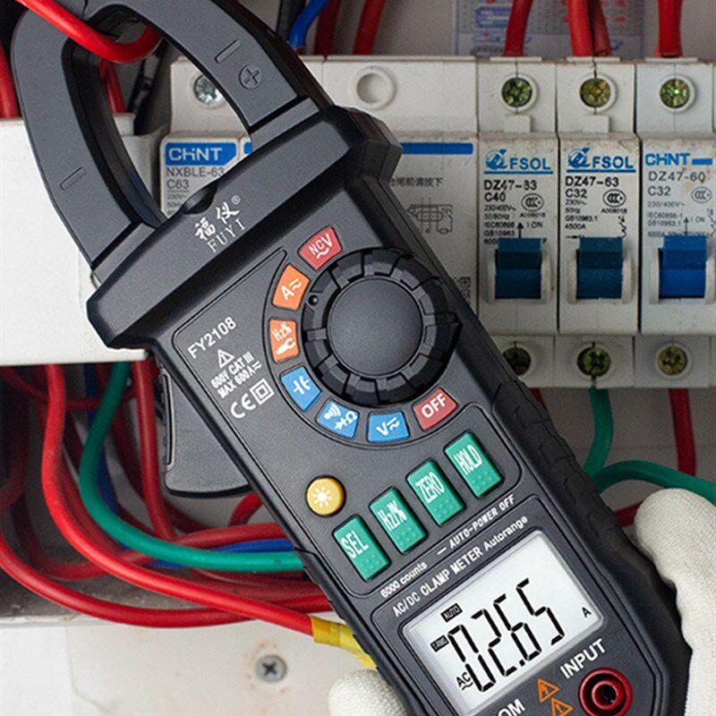 高精度钳形表万用表电流表钳型钳流表交直流全自动多功能FY2108