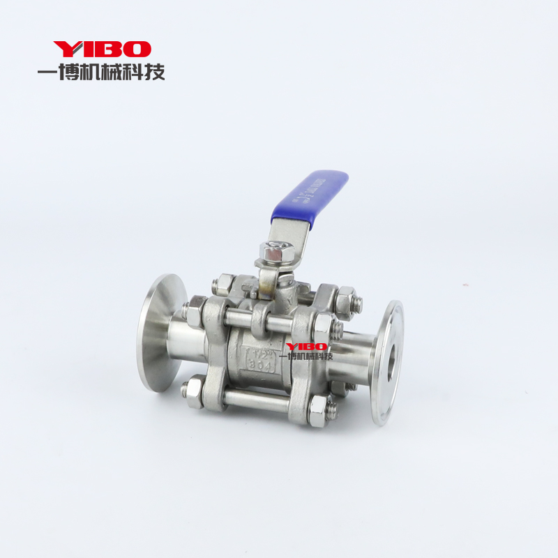 304不锈钢三片式快装球阀 Q81F-16P卡箍式316卡盘3PC手动直通阀门