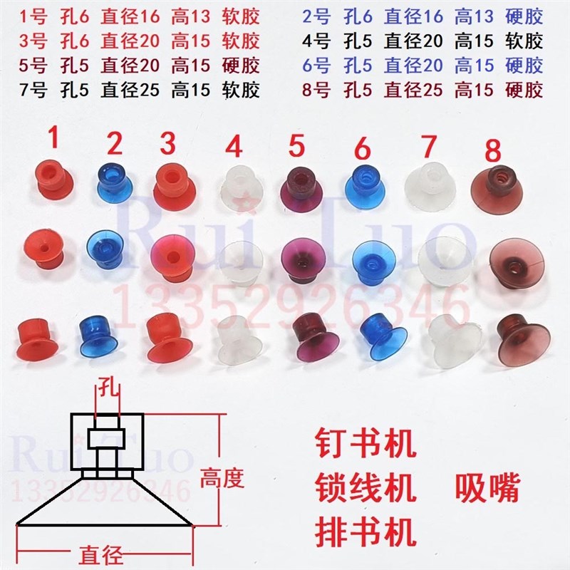 锁线机排书机钉书机骑订龙吸嘴 包本胶装机吸咀 喇叭吸盘20个包邮