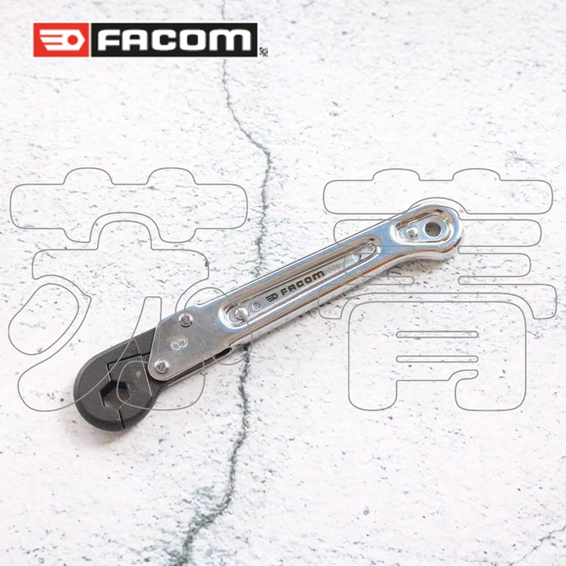 原装法国FACOM 棘轮梅花扳手重型带六角环柄带分度套环 公制70A.8