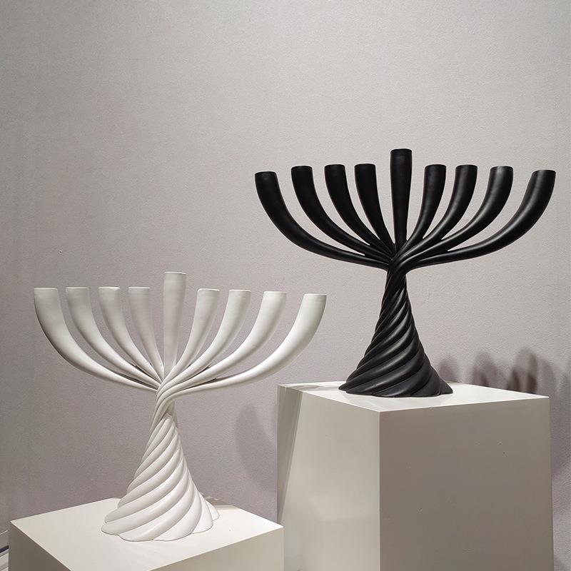 轻奢欧式蜡烛台客厅餐厅壁炉餐桌烛光晚餐氛围摆件样板间桌面饰品