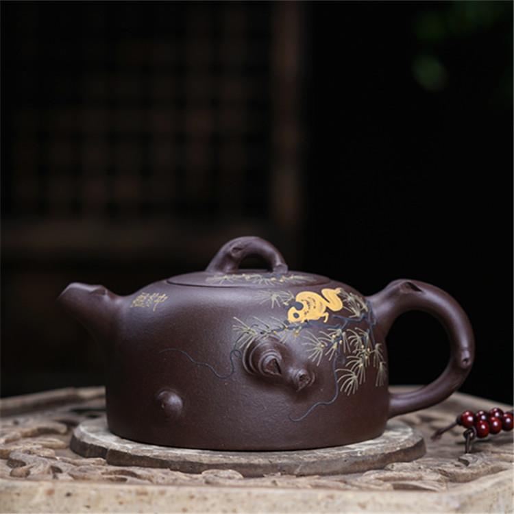乐在其中宜兴手工制作原矿紫泥茶壶茶具厂家特卖直销
