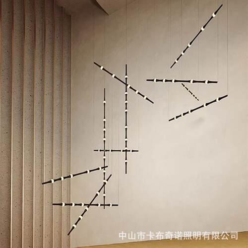 西班牙dew设计师吊灯现代极简别墅loft挑高复式楼客厅餐厅楼梯灯