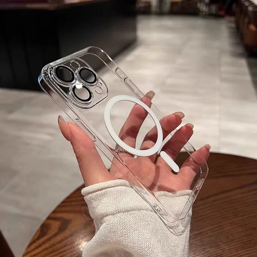 适用iphone15冰透磁吸手机壳14