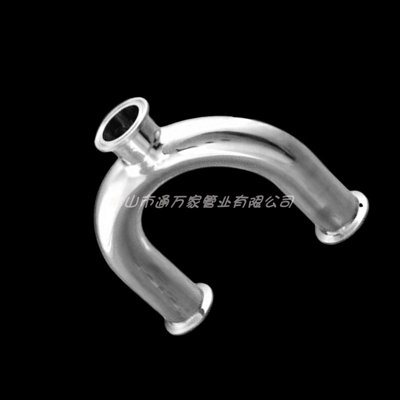 304不锈钢卫生级快装U型三通 焊接卡箍式U形管卡盘接头
