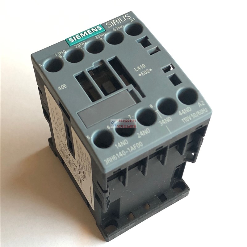 正品现货 接触器式中间继电器3RH6140-1AF00 4常开 AC110V继电器