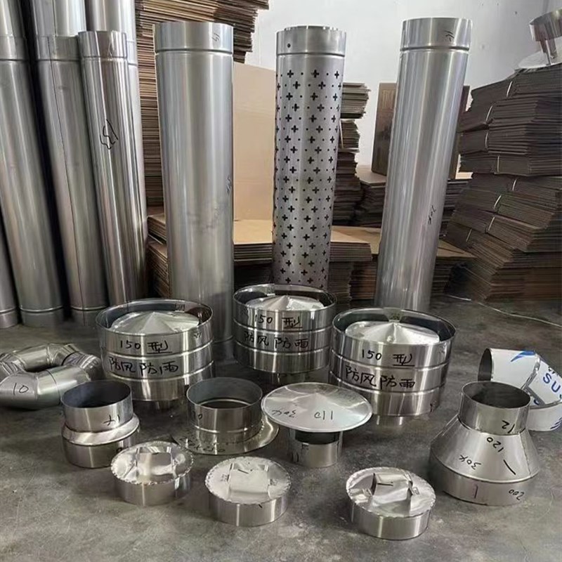 不锈钢烟囱排烟管烟筒家用取暖炉柴火炉锅炉壁炉农村土灶烟囱半米