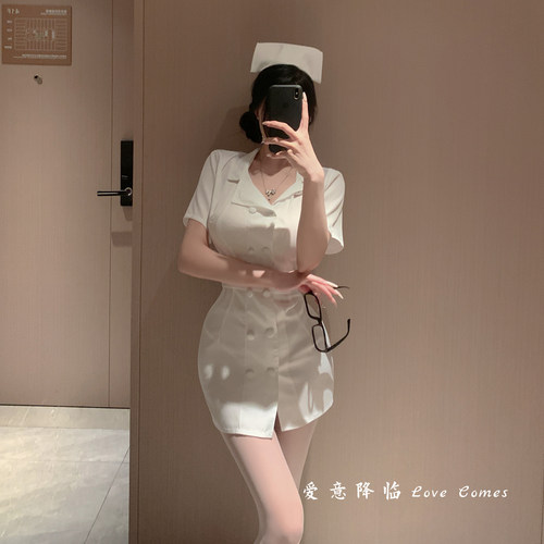 cosplay护士制服纯欲风睡衣女2025新款性感角色扮演qqny情趣套装