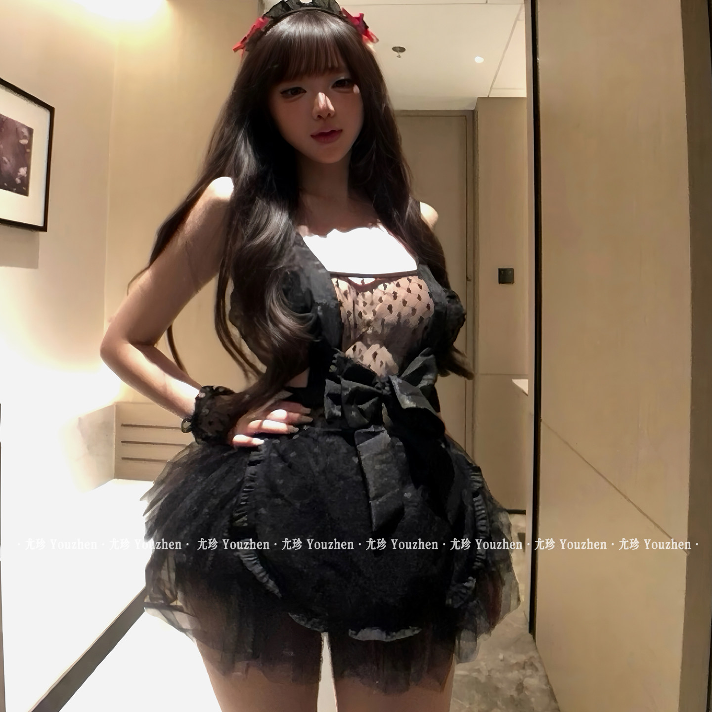 尤珍「波点甜心」性感睡裙女仆cos制服网纱透视套装qqny约会内衣,女士内衣/男士内衣/家居服,内衣配件,淘宝优惠券,粉丝福利购,淘宝优惠卷