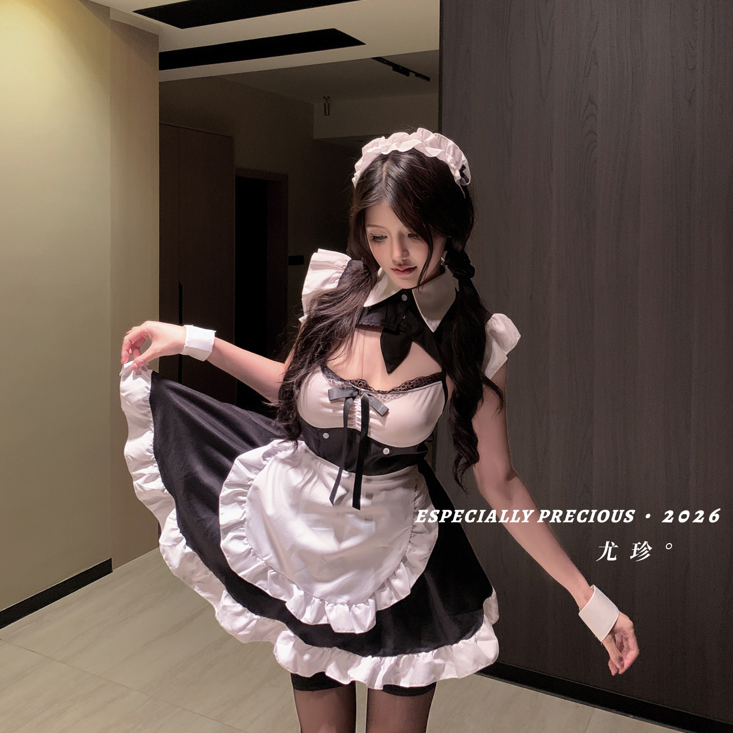 尤珍「灰姑娘」纯欲cosplay女佣装性感睡裙女仆制服战袍qqny内衣