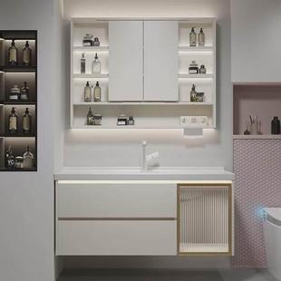 105 115CM风水镜柜洗手洗漱台一体陶瓷盆 蜂窝铝浴室柜75