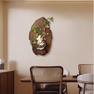 中古风可DIY壁挂鱼缸餐厅装饰画高级感水培绿植电视机背景墙挂画