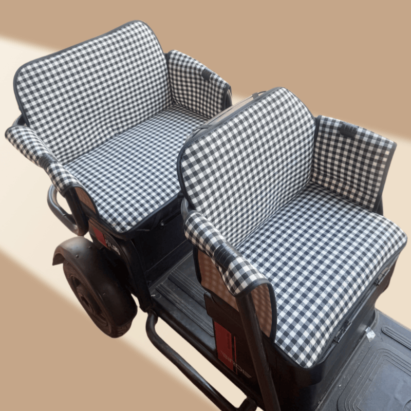 摽有梅电动三轮车防漏防掉坐垫