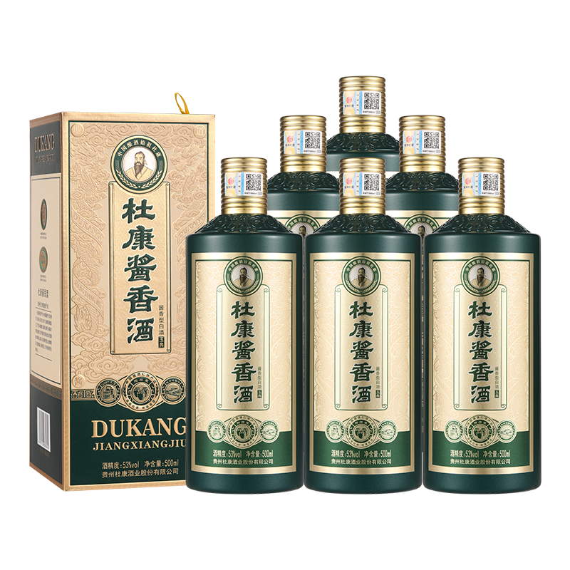 送礼杜康酱香酒玉典贵州酱香型酒53度500ml*6瓶整箱纯粮食高粱酒图片