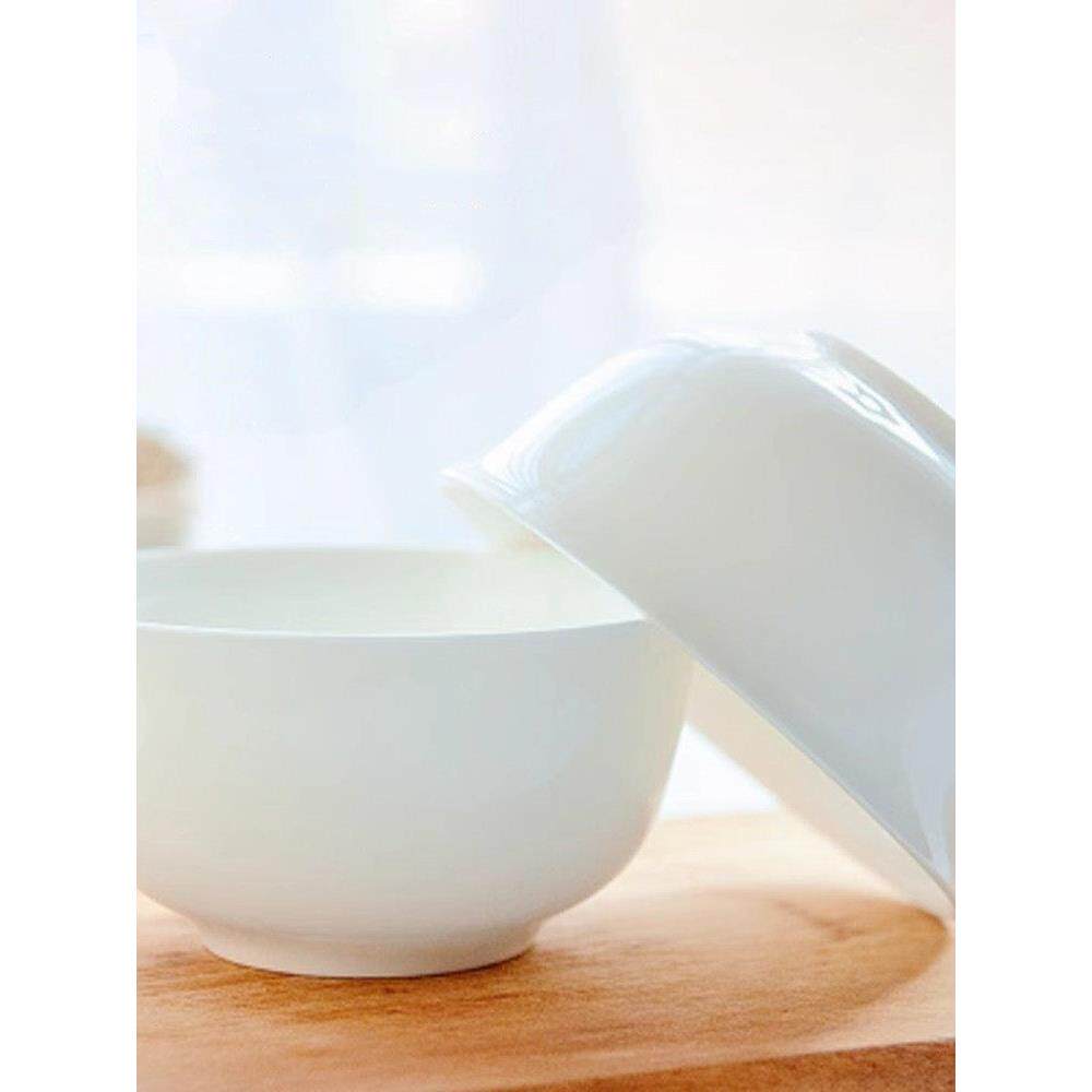 纯白骨瓷家用轻奢一级品陶瓷酒店创意餐具大汤碗面碗吃饭小碗