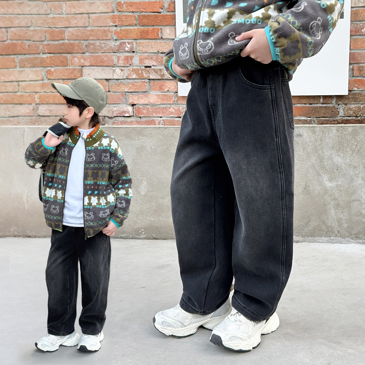 童装男童加绒牛仔裤秋冬款长裤2025新款儿童加厚保暖冬装裤子韩版,童装/婴儿装/亲子装,儿童牛仔裤,淘宝优惠券,粉丝福利购,淘宝优惠卷