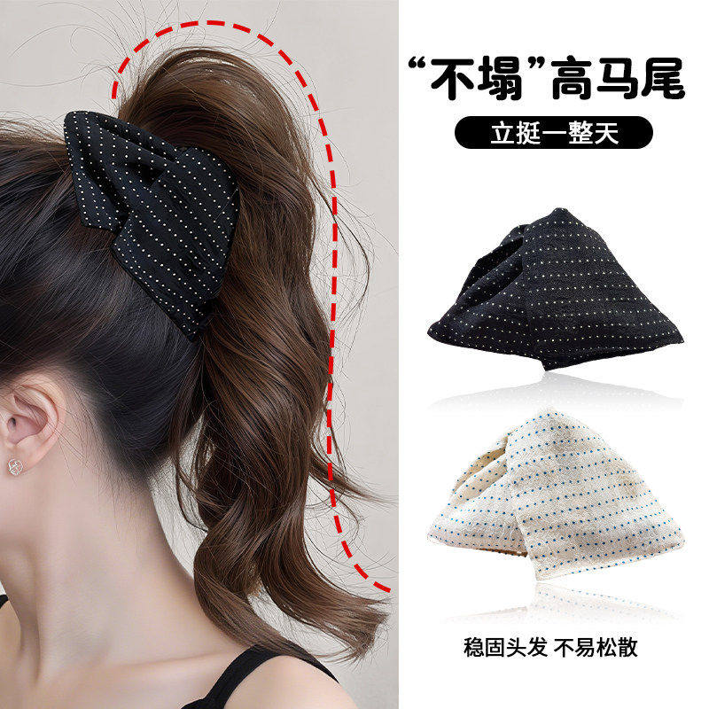 贝壳三角抓夹女高级感2026新款高马尾不塌神器后脑勺盘发夹子头饰