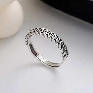 【下单立减30】简约复古做旧金铜钱币戒指中式文艺食指A