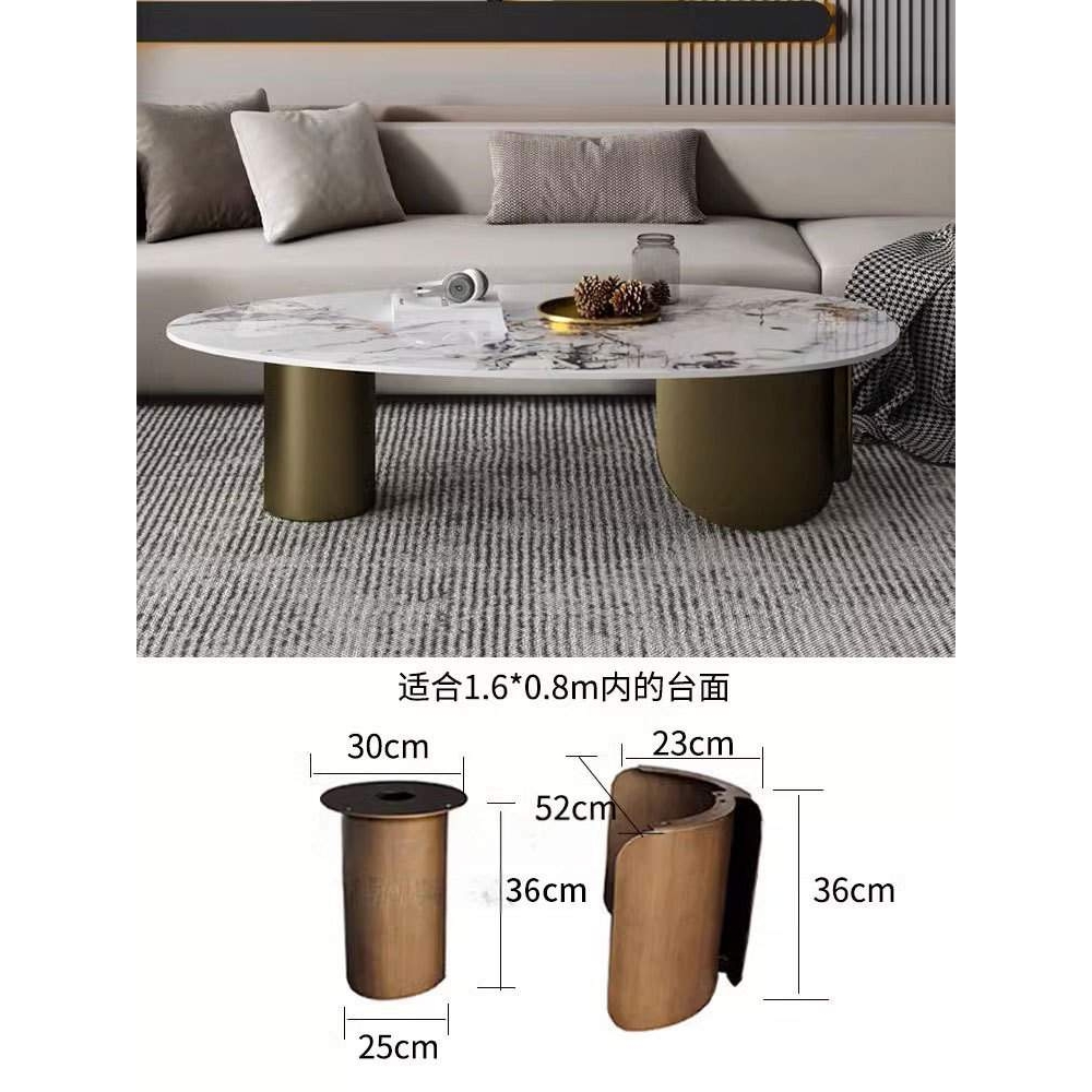 轻奢茶几底座支架大理石客厅沙发子母边几角几不锈钢碳素钢桌脚腿