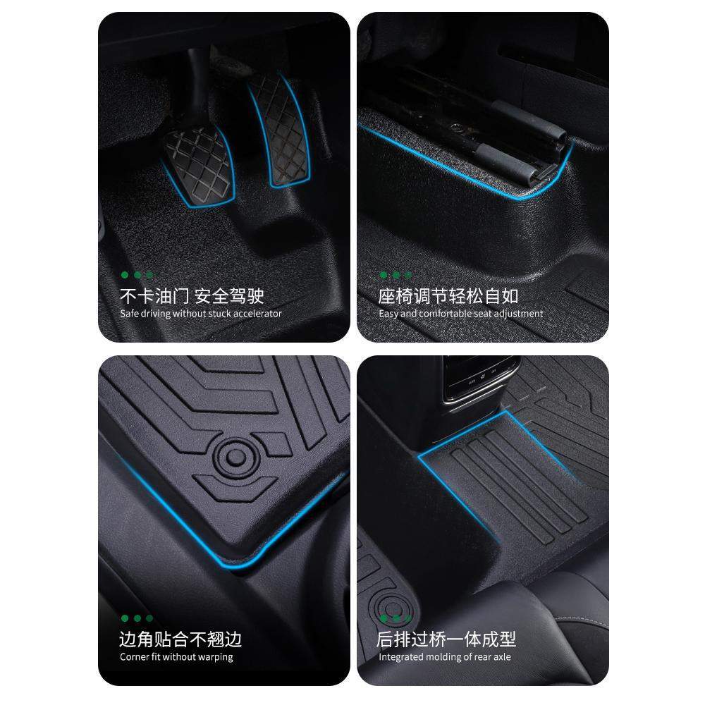 tpe汽车脚垫包围专用于极氪X极氪001/007DIY改装内饰丝圈地垫