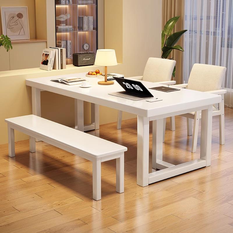 实木大板桌去客厅化大长书桌餐桌一体两用桌子家用多人阅读学习桌