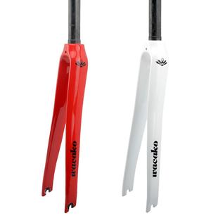 wacako全碳纤维公路自行车直管前叉700C公路车碳纤维前叉28.6mm