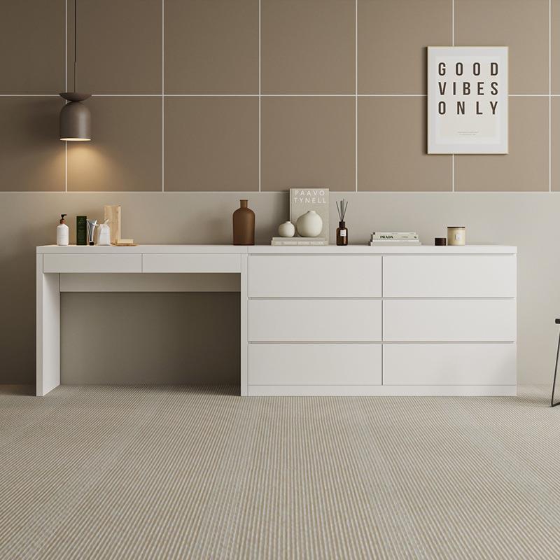 轻奢简约梳妆台斗柜组合化妆桌床尾收纳柜一体意式极简书桌