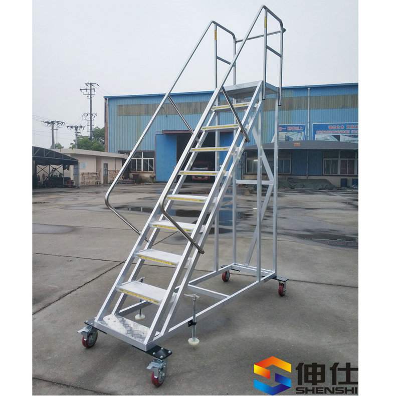 供应车间仓库用登高梯 仓库登高梯 移动式不锈钢登高梯销售
